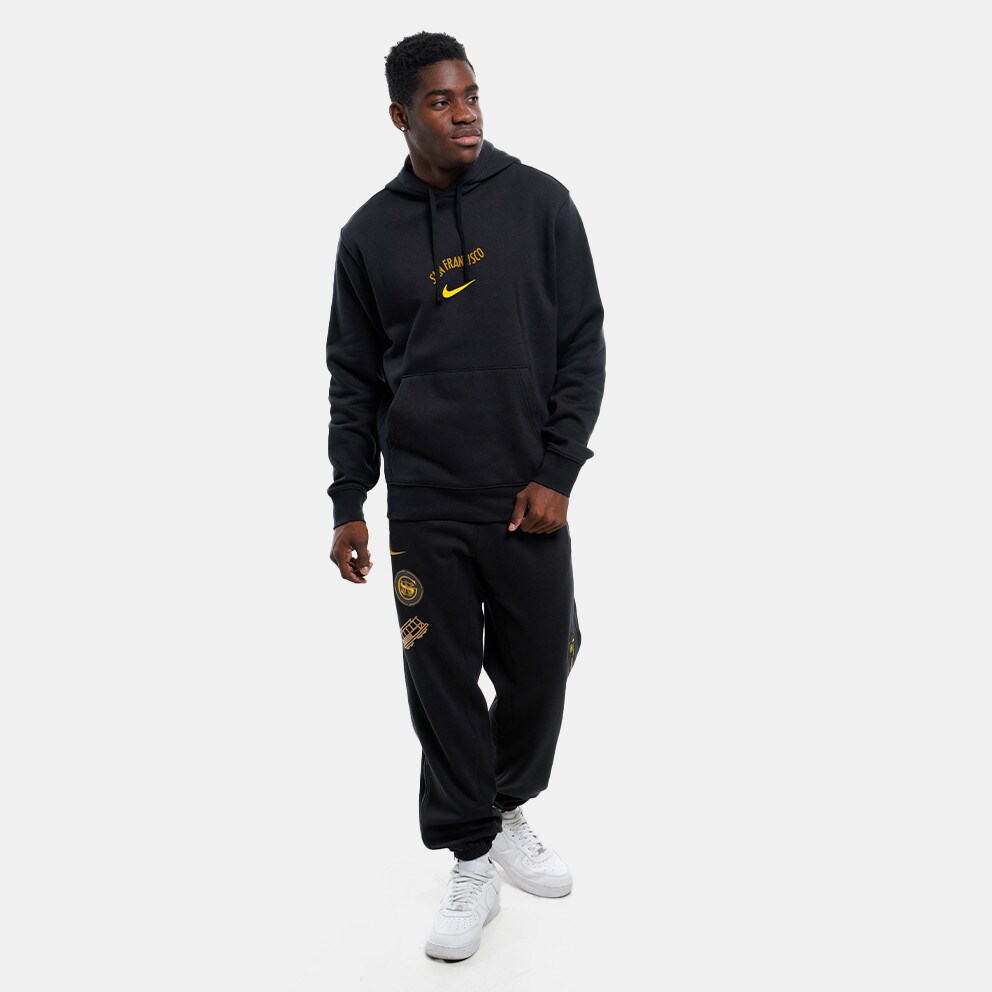 Nike NBA Golden State Warriors Club Fleece City Edition Ανδρική Μπλούζα με Κουκούλα