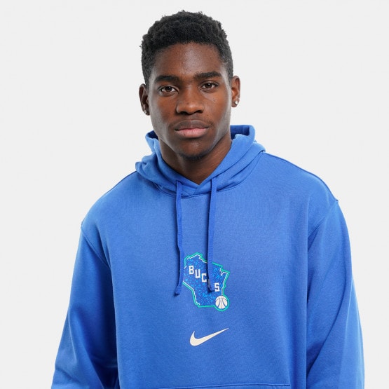 Nike NBA Milwaukee Bucks Nike City Edition Men s Hoodie Blue FB4820 480