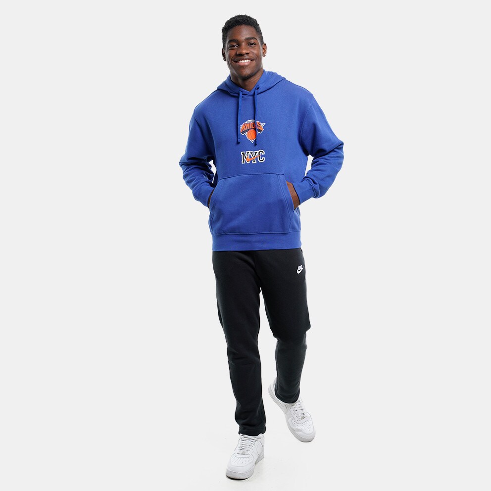 Nike NBA New York Knicks Club Fleece City Edition Ανδρική Μπλούζα με Κουκούλα