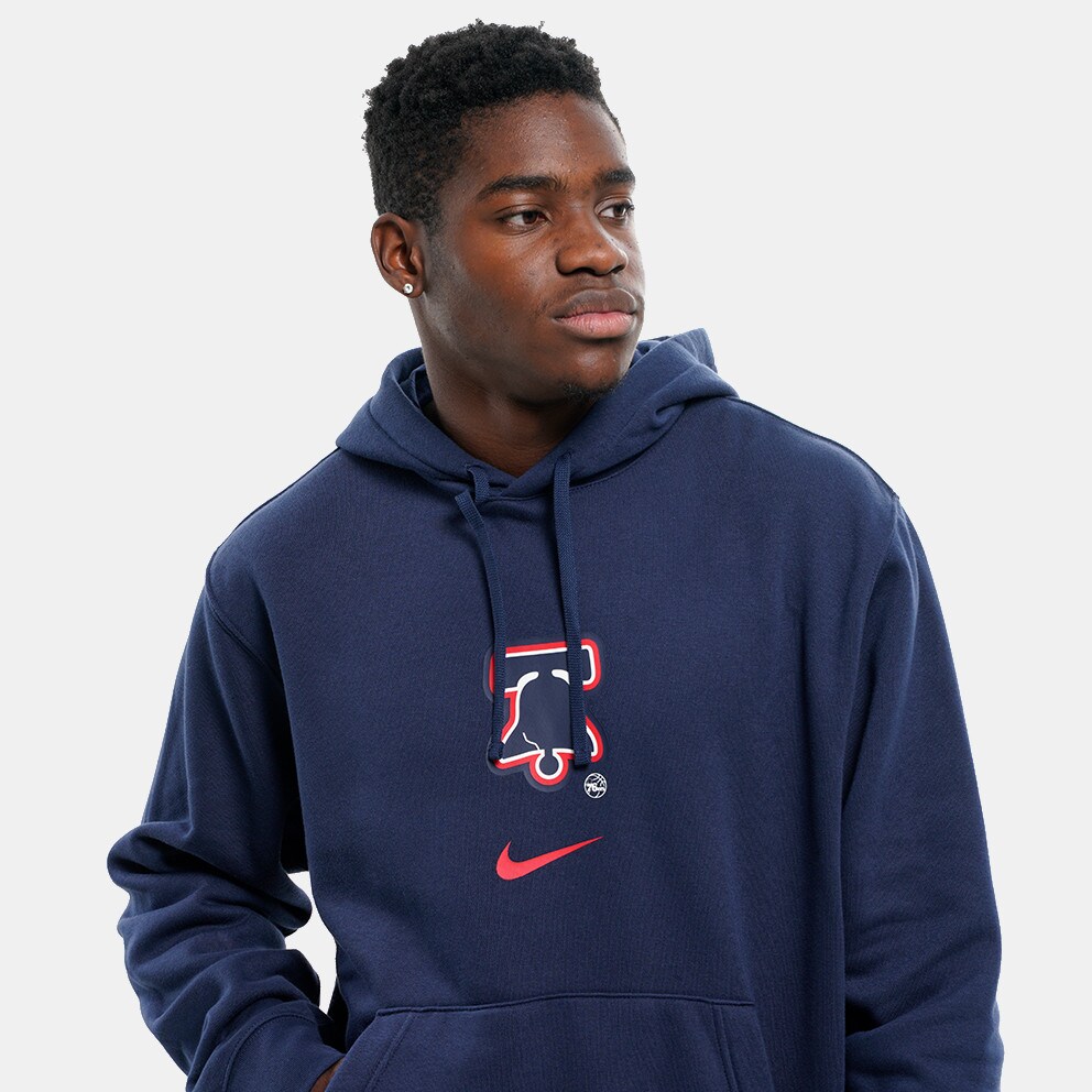 Nike Nike ΝΒΑ Philadelphia 76ers Club Fleece City Edition Ανδρική Μπλούζα με Κουκούλα