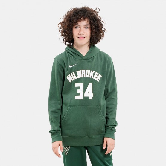 Nike ΝΒΑ Giannis Antetokounmpo Milwaukee Bucks Club Fleece Icon Kids' Hoodie