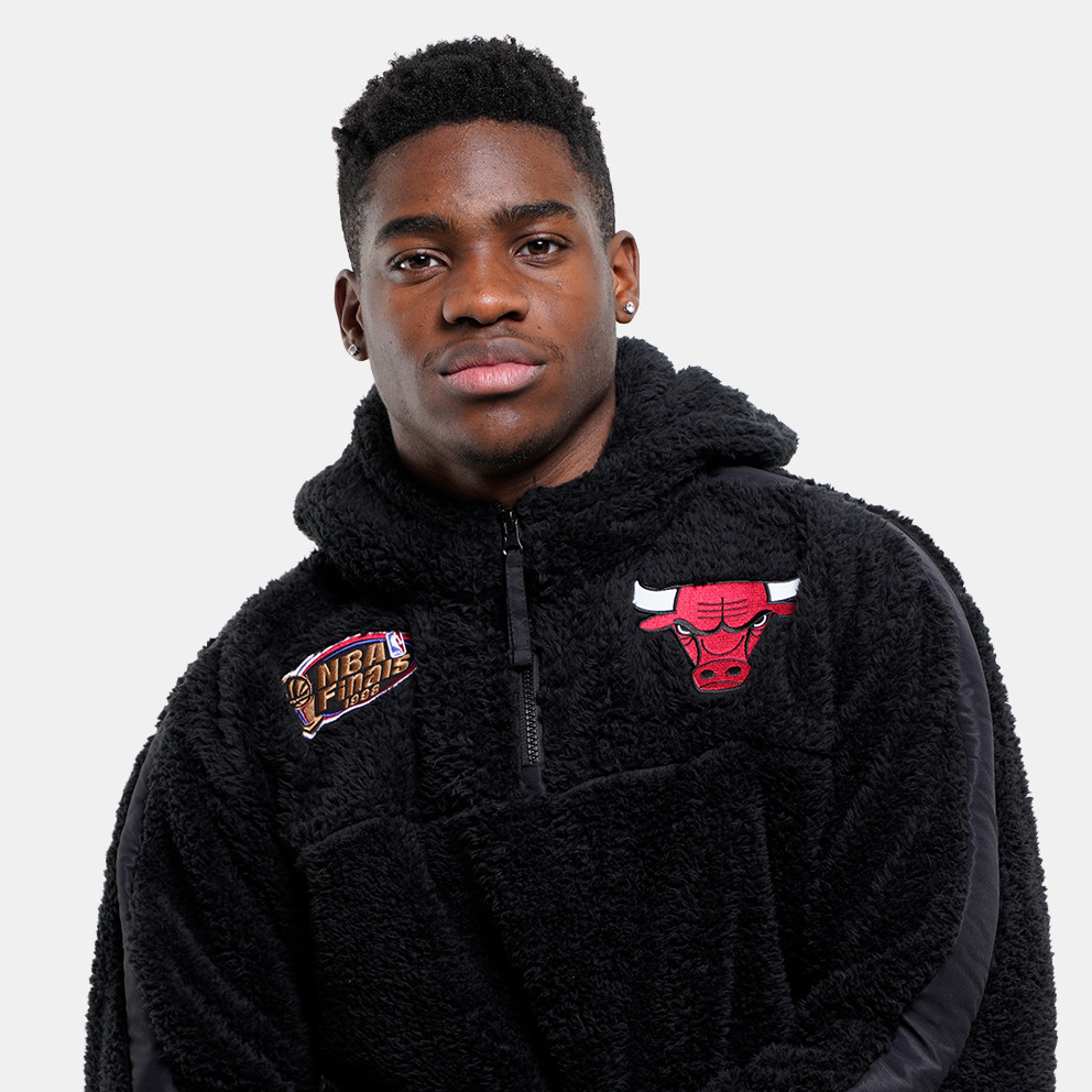 Mitchell & Ness Chicago Bulls Sherpa Fleece 1/4 Ανδρική Μπλούζα Φούτερ