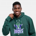 Mitchell & Ness NBA Milwaukee Bucks Logo Ανδρική Μπλούζα με Κουκούλα