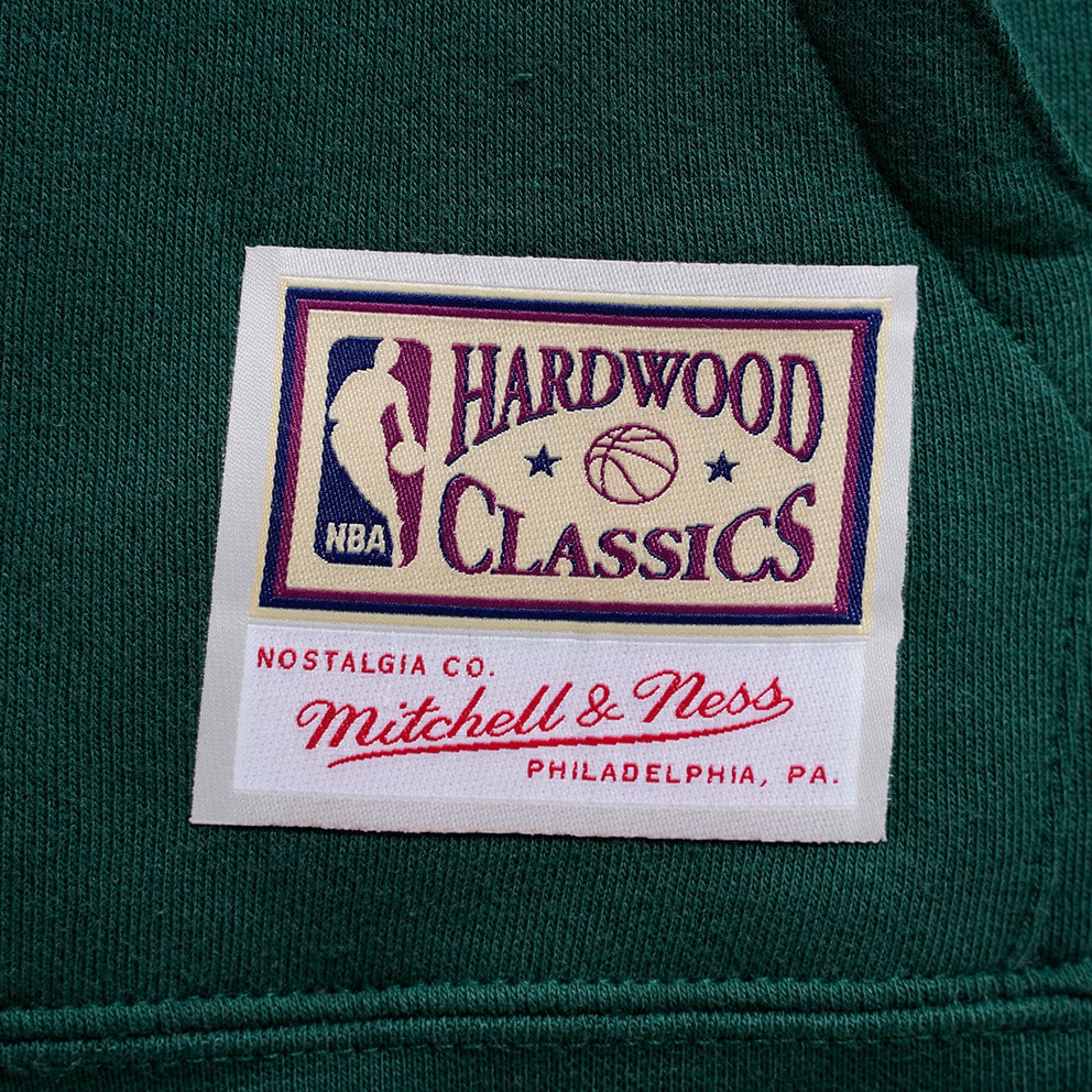 Mitchell & Ness NBA Milwaukee Bucks Logo Ανδρική Μπλούζα με Κουκούλα