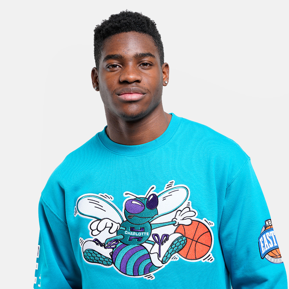 Mitchell & Ness NBA Charlotte Hornets There And Back Fleece Crew Ανδρική Μπλούζα Φούτερ