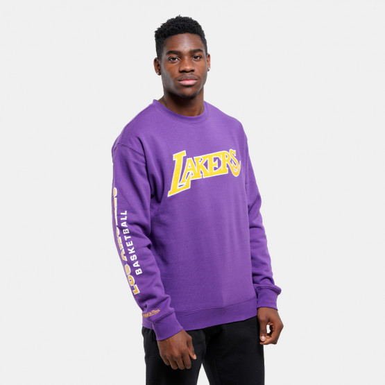 Mitchell & Ness NBA Los Angeles Lakers There And Back Fleece Crew Ανδρική Μπλούζα Φούτερ