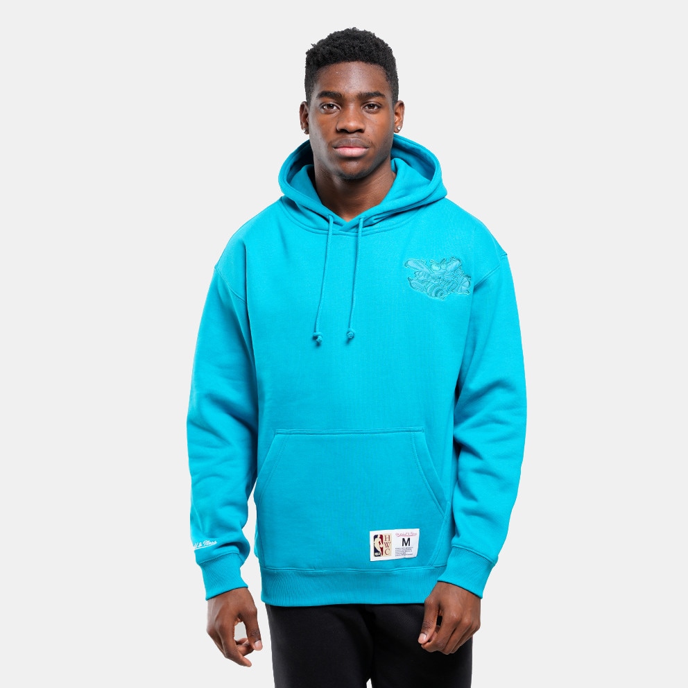 Mitchell & Ness NBA Charlotte Hornets Tonal Logo Heavyweight Fleece Ανδρική Μπλούζα με Κουκούλα