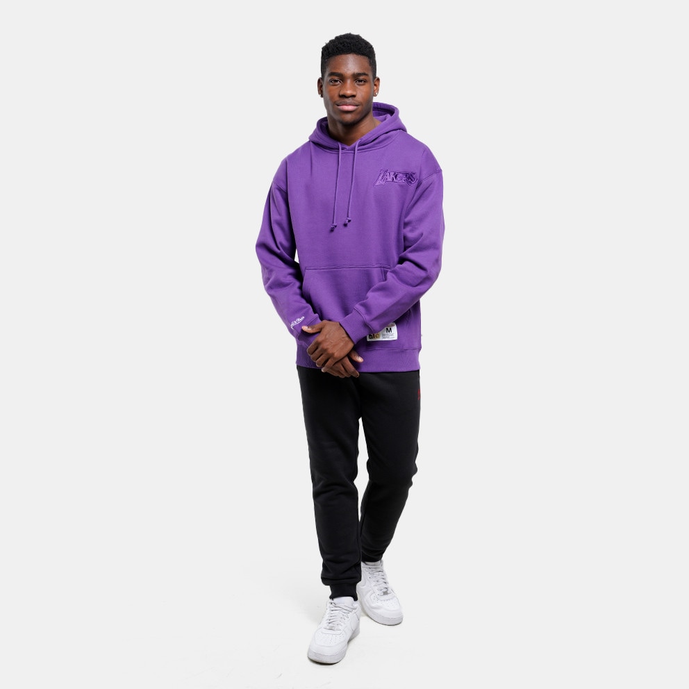 Mitchell & Ness NBA Los Angeles Lakers Tonal Logo Heavyweight Fleece Ανδρική Μπλούζα με Κουκούλα