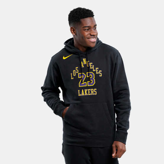 Nike Lakers LeBron James N&N Ανδρική Μπλούζα με Κουκούλα