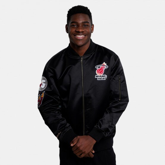 Mitchell & Ness NBA Miami Heat Lightweight Satin Bomber Ανδρικό Μπουφαν