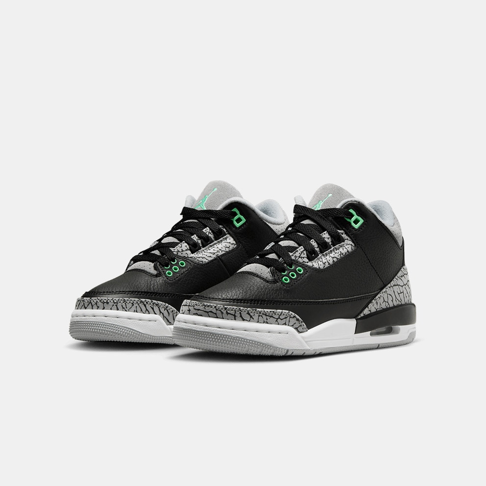 Jordan Air 3 Retro "Green Glow" Κids' Shoes