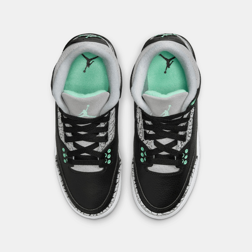 Jordan Air 3 Retro "Green Glow" Κids' Shoes