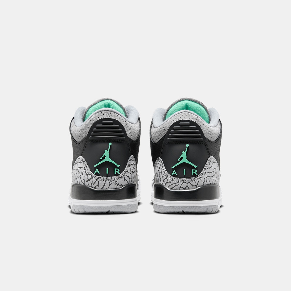 Jordan Air 3 Retro "Green Glow" Κids' Shoes