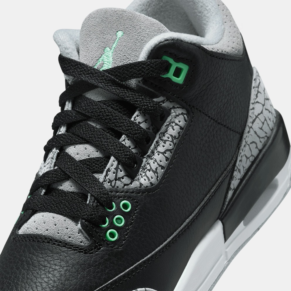 Jordan Air 3 Retro "Green Glow" Κids' Shoes