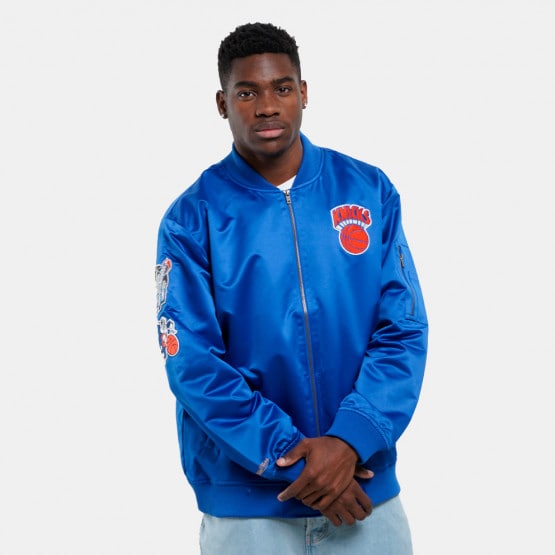 Mitchell & Ness NBA New York Knicks Lightweight Satin Bomber Men's Jacket