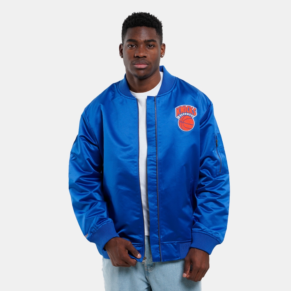 Mitchell & Ness NBA New York Knicks Lightweight Satin Bomber Men's Jacket