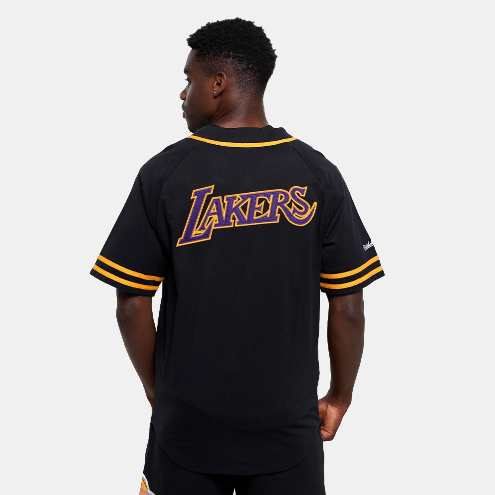 Mitchell & Ness NBA Los Angeles Lakers Fashion Cotton Button Front Vintage Men's Shirt