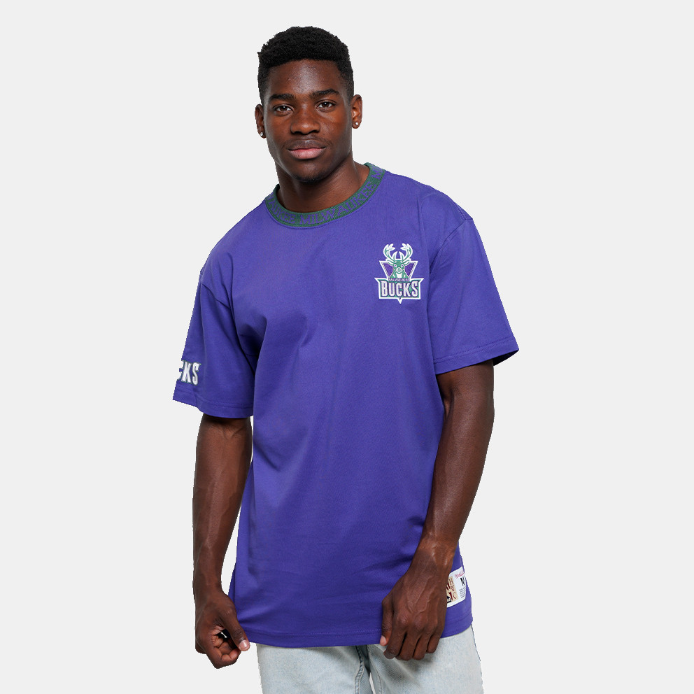 Mitchell & Ness NBA Milwaukee Bucks Jacquard Ringer Men's T-shirt