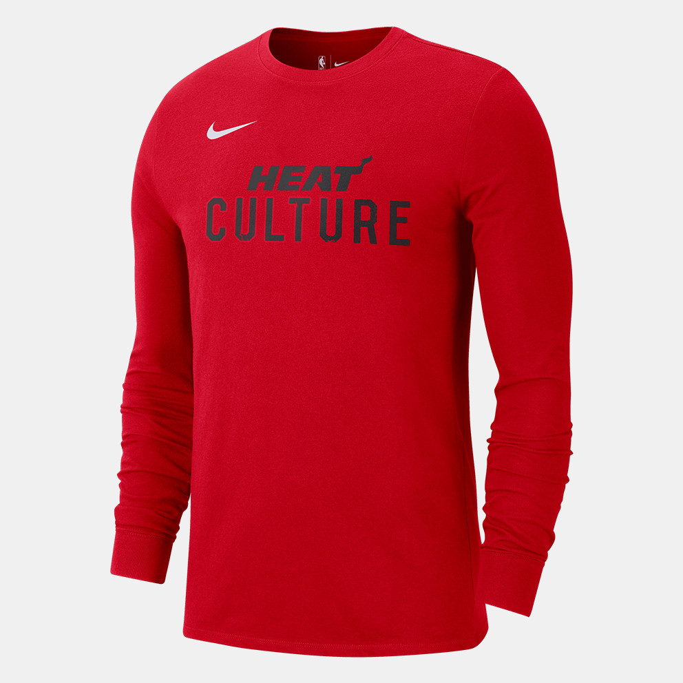 Nike NBA City Edition Miami Heat Ανδρική Μπλούζα με Μακρύ Μανίκι