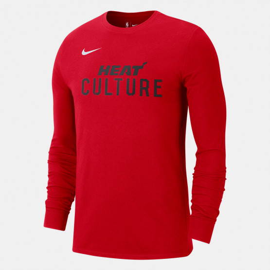 Nike NBA City Edition Miami Heat Ανδρική Μπλούζα με Μακρύ Μανίκι
