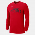 Nike NBA City Edition Miami Heat Ανδρική Μπλούζα με Μακρύ Μανίκι