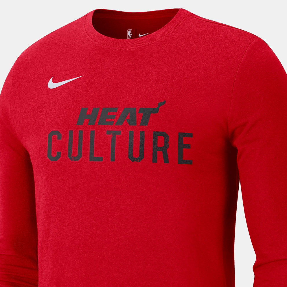 Nike NBA City Edition Miami Heat Ανδρική Μπλούζα με Μακρύ Μανίκι