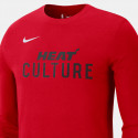 Nike NBA City Edition Miami Heat Ανδρική Μπλούζα με Μακρύ Μανίκι