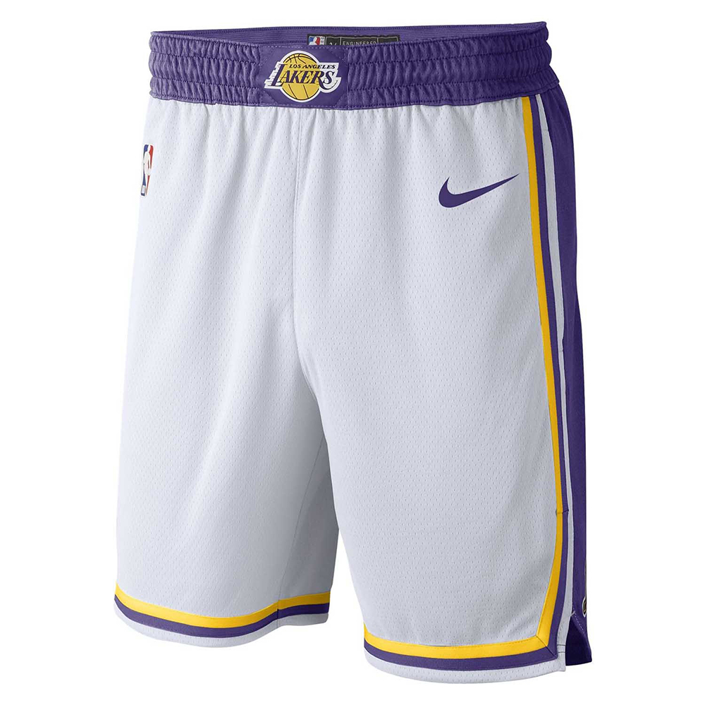 Nike Los Angeles Lakers Swingman Men's Shorts AJ5616-100 WHITE/FIELD PURPLE/FIELD PURPLE