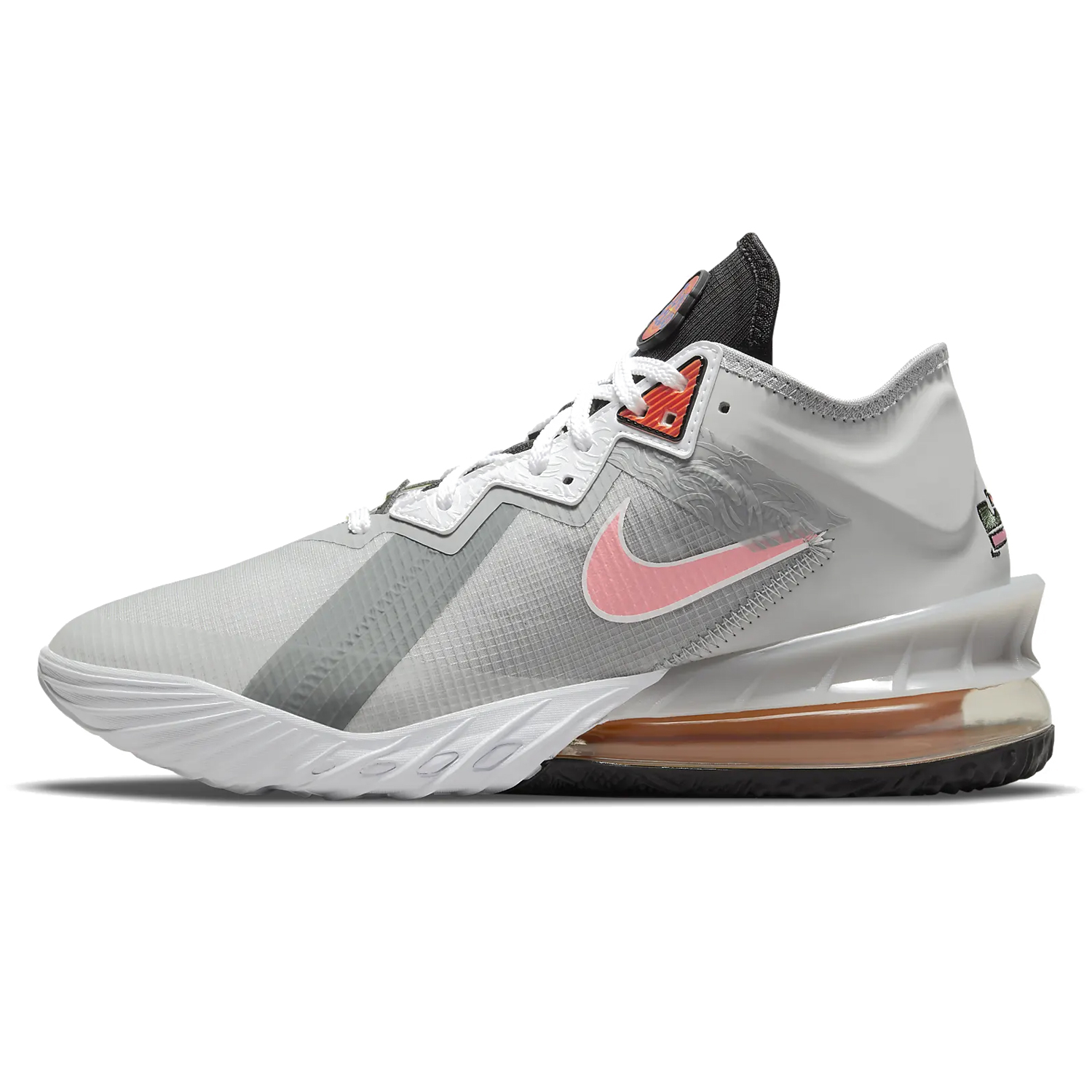 Nike LeBron 18 Low 'Bugs vs Marvin' Space Jam Basketball Shoes CV7562-005 LT SMOKE GREY/SUNSET PULSE-BLACK-WHITE